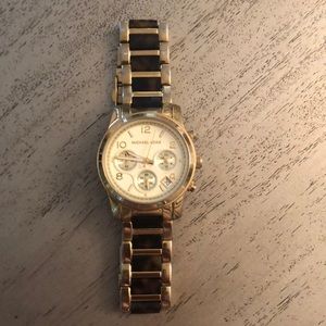 Michael Kors tortoise shell watch